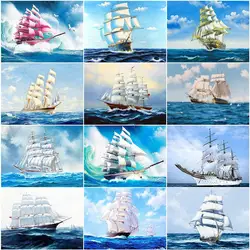 5D Diamond Embroidery Full Square Ship Diamond Painting Scenery Picture Of Rhinestones Mosaic Art Home Decoration