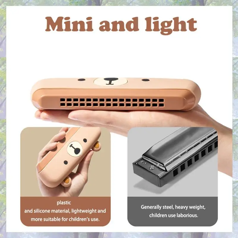 16 ثقوب للأطفال هارمونيكا لعبة تعليمية الطفل التنوير آلة الرياح الموسيقية سيليكون هارمونيكا طفل هارمونيكا