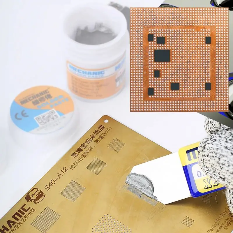 MECHANIKER 183 ℃ 217 ℃ Lötzinnpaste Lötfarbe Sn63/Pb37 Bleifrei für Handy-IC CPU BGA SMD LED PCB Schweißwerkzeuge – Detail 6