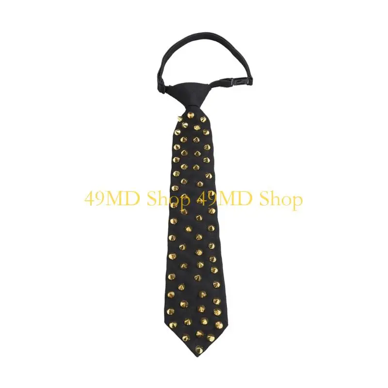 49MD Uniform Black Ties Decorative Metal Rivets Collar Japan seifuku Cosplay Pre-tied Tie Schoolgirl Suit Neckwear