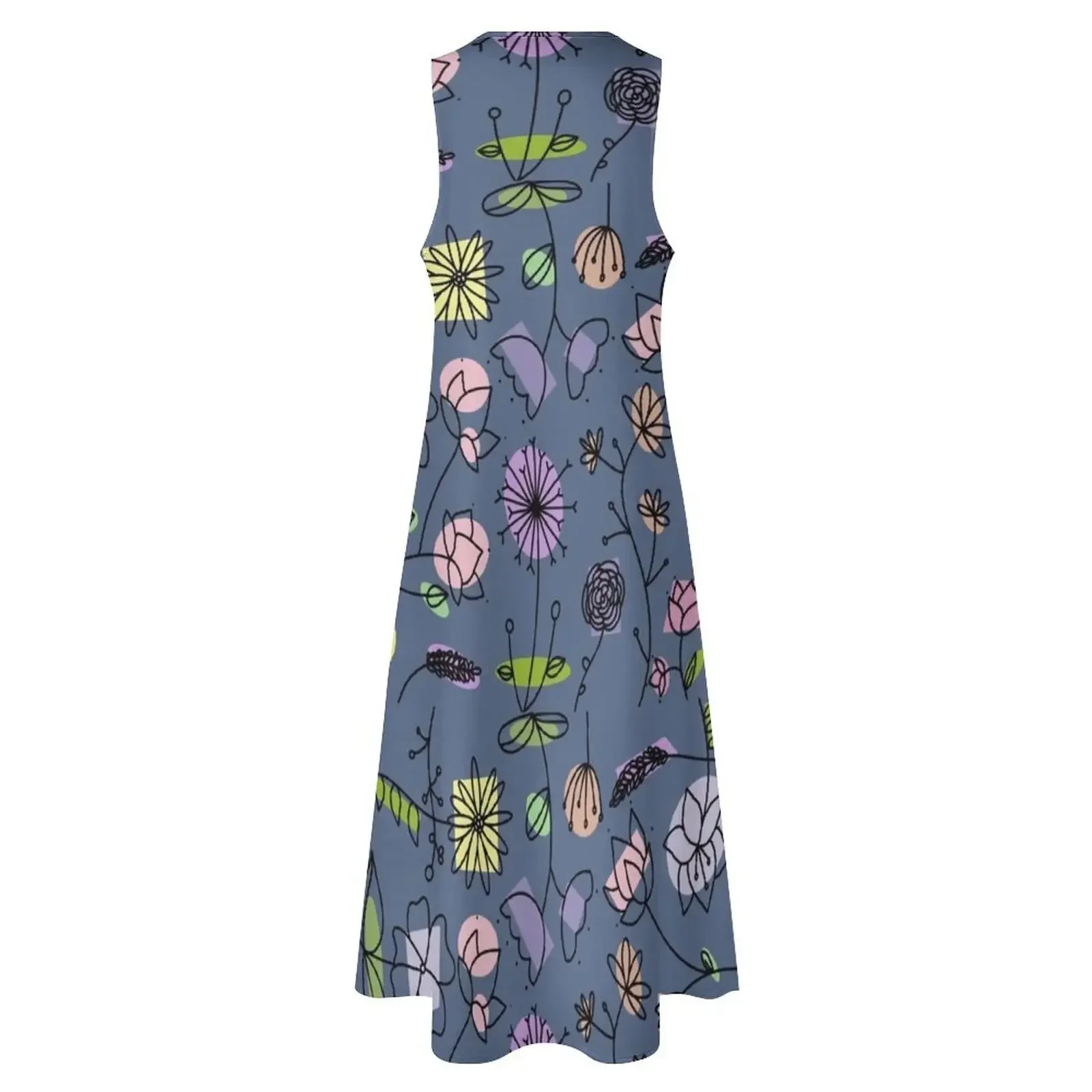 플로럴 패턴 롱 드레스 비치 드레스 여성 의류 한국 스타일리쉬 여름 드레스 여성 2025 의류