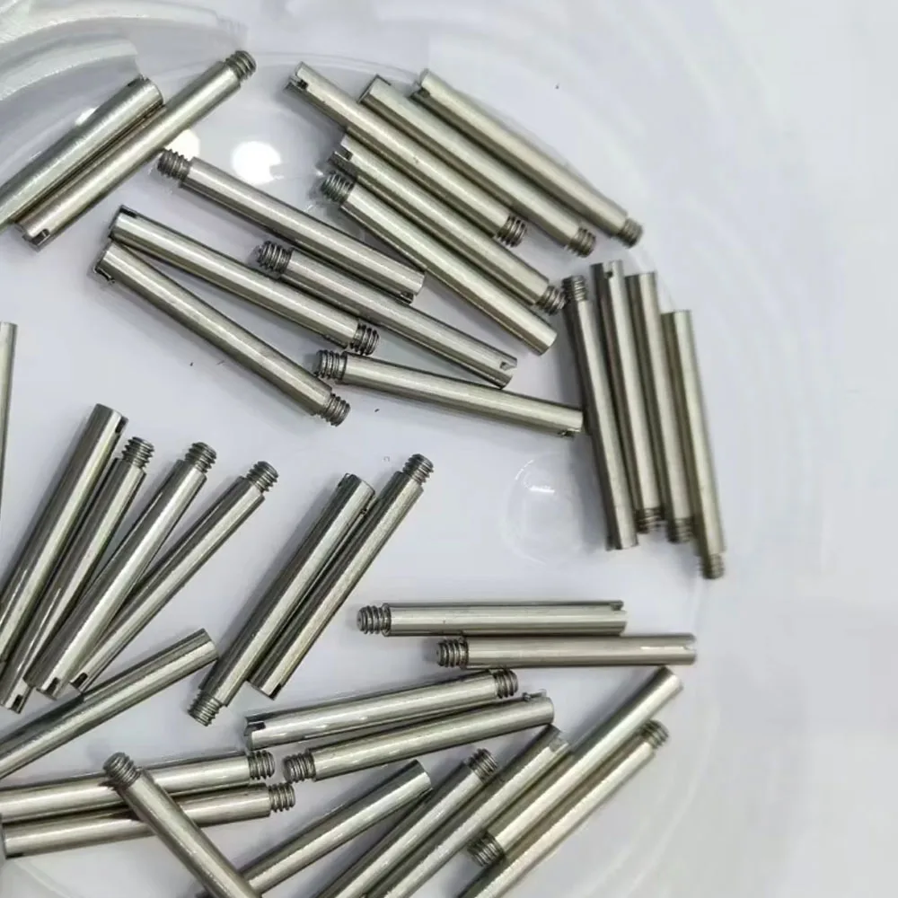 10pcs of watch steel strap screw thread shaft connection pin straight thread strap suitable for Rlx strap screw