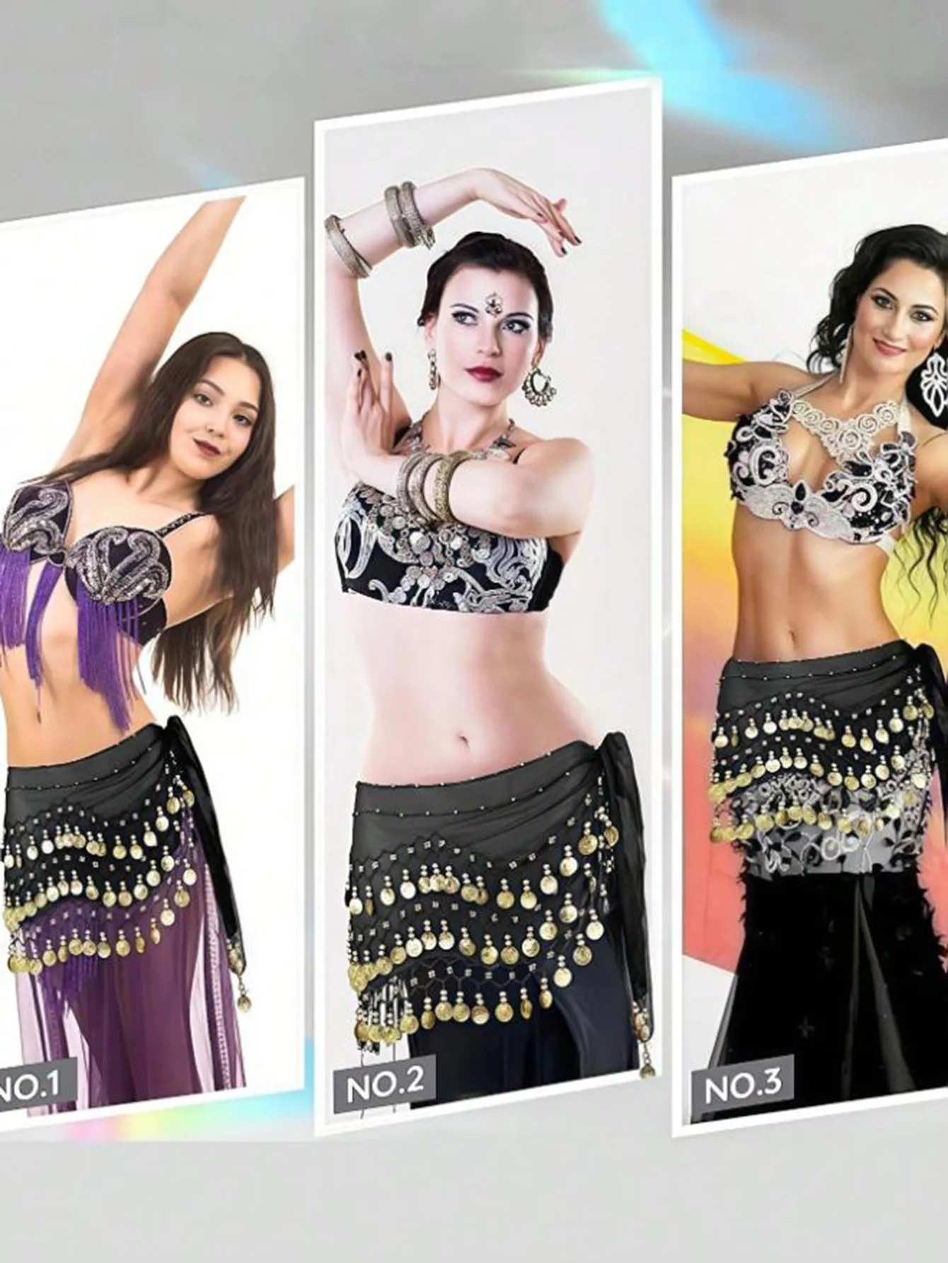 1pc ベリーダンサーヒップスカーフ、コインで包まれた甘いベリーダンススカート、エジプトスタイルのベリーダンスコスチュームヒップスカーフベルト