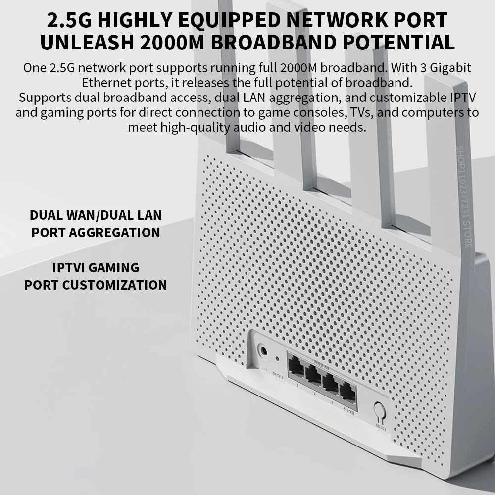 Original XIAOMI Router BE3600 WiFi7 2.4/5GHz Dual-Band 160Mhz 3570Mbps Mesh-Netzwerk Gaming-Beschleunigung 2.5G Ethernet-Anschluss – Detail 11
