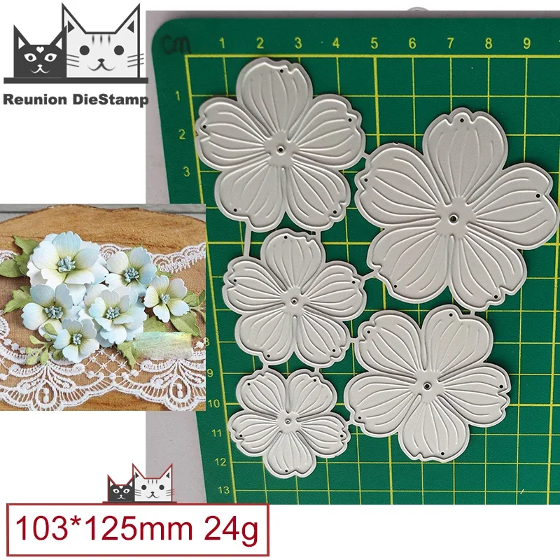 

5Pcs 3D Flowers Combination Christmas Paper Cut Metal Cutting Dies New Diy Emboss Stencil Scrapbooking Dies For Card Making 2021