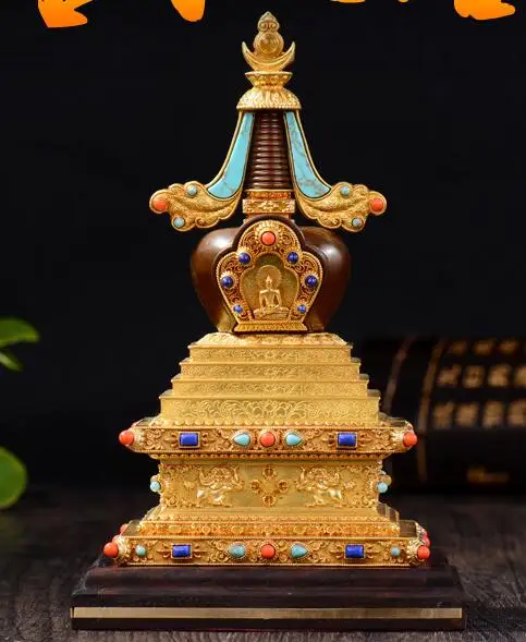 Wholesale Buddhist articles  HOME efficacious Tantric talisman Tibetan Buddhism dagoba stupa tower Bodhi pagoda statue