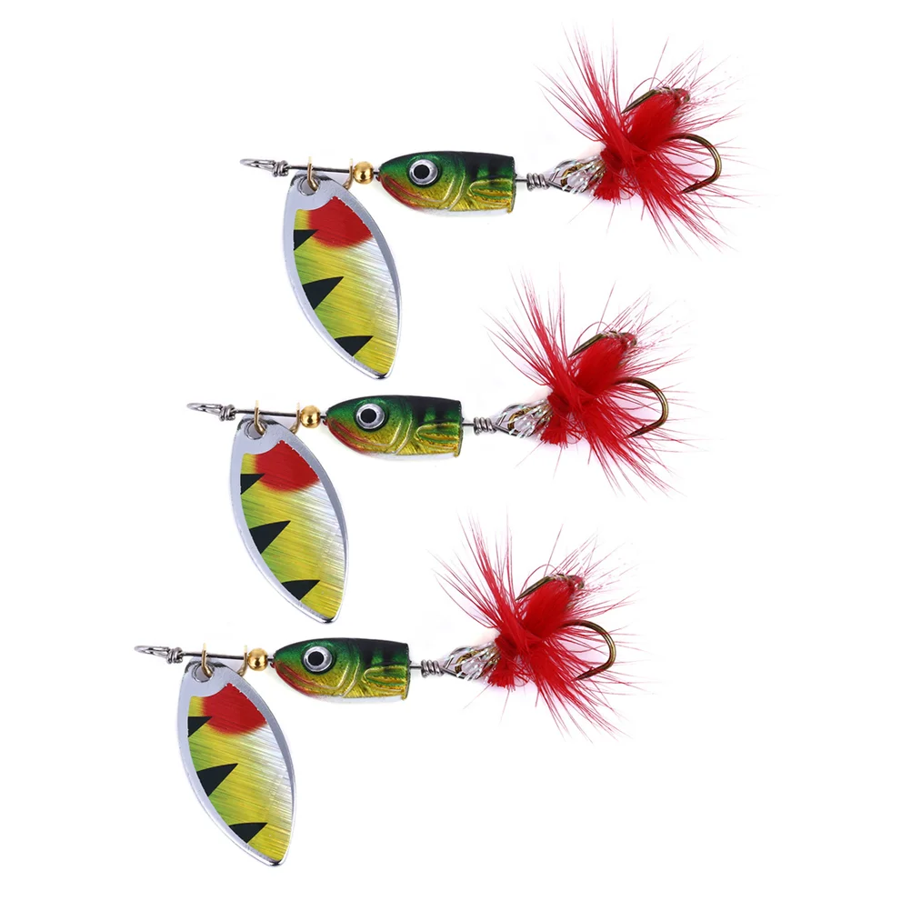 

3pcs Simulation Sequins Fishing Lures 45CM Sinking Fishing Bait Lifelike Rotating Fishing Hook Fishing Accessories