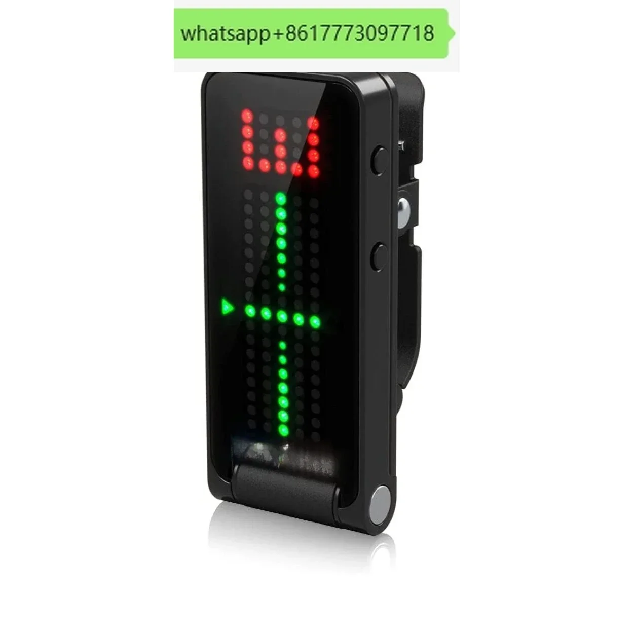 TC Electronic PolyTune Clip Clip-On Tuner with Polyphonic,Strobe and Chromatic Modes and 108 LED Matrix Display
