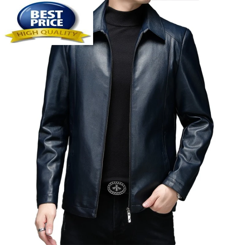 Leather Jacket Real Men Clothing 100% Sheepskin Short Jackets for Men Black Thin Motorcycle Male Leather Jacket Chaquetas