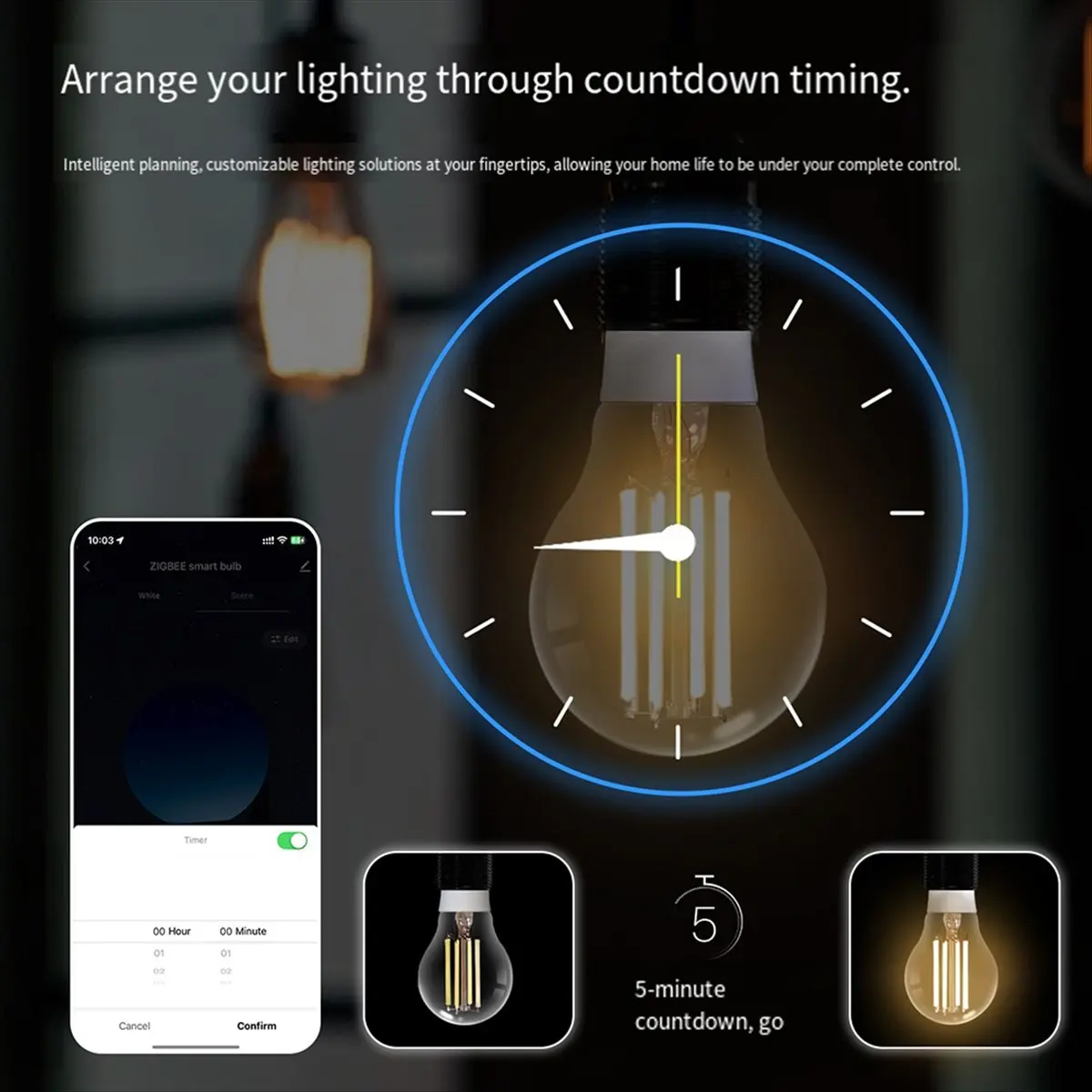 

NEW! Tuya Zigbee Smart Filament Bulb 7W LED Light Lamp E27 Dimmable Lighting 806Lm CCT Smart Dimmable Indoor Decorative Light