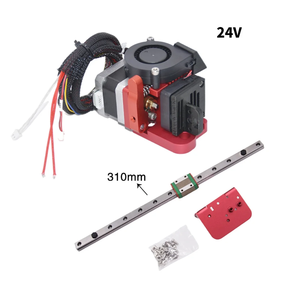 Kit de atualização de acionamento direto da extrusora BISMZ com kit de corrediça de trilho linear Kit de guia linear de eixo X com suporte de backplane B