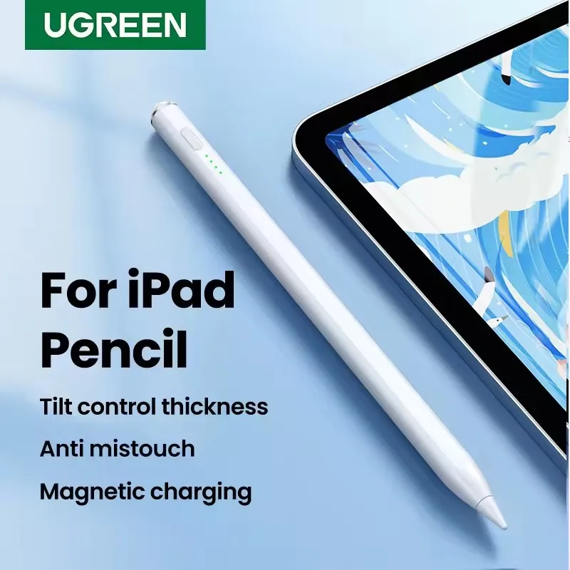 New UGREEN Stylus Pen for  Pencil iPad Magnetic Wireless Charging and Type C Charging Palm Rejection Tilt Pen for iPad Pro