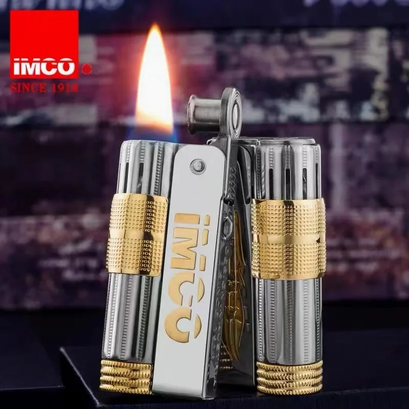 IMCO 6700 Vintage Stainless Steel Metal Lighter Austrian Gasoline Grinding Wheel Lighter Kerosene Series Genuine With Box