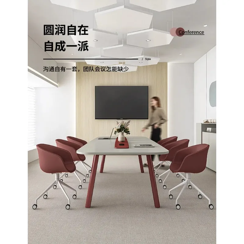 CZ-6 Conference Table and Chair Combination Modern Simple Long Thickened Negotiation Office Training Table Multifunctional