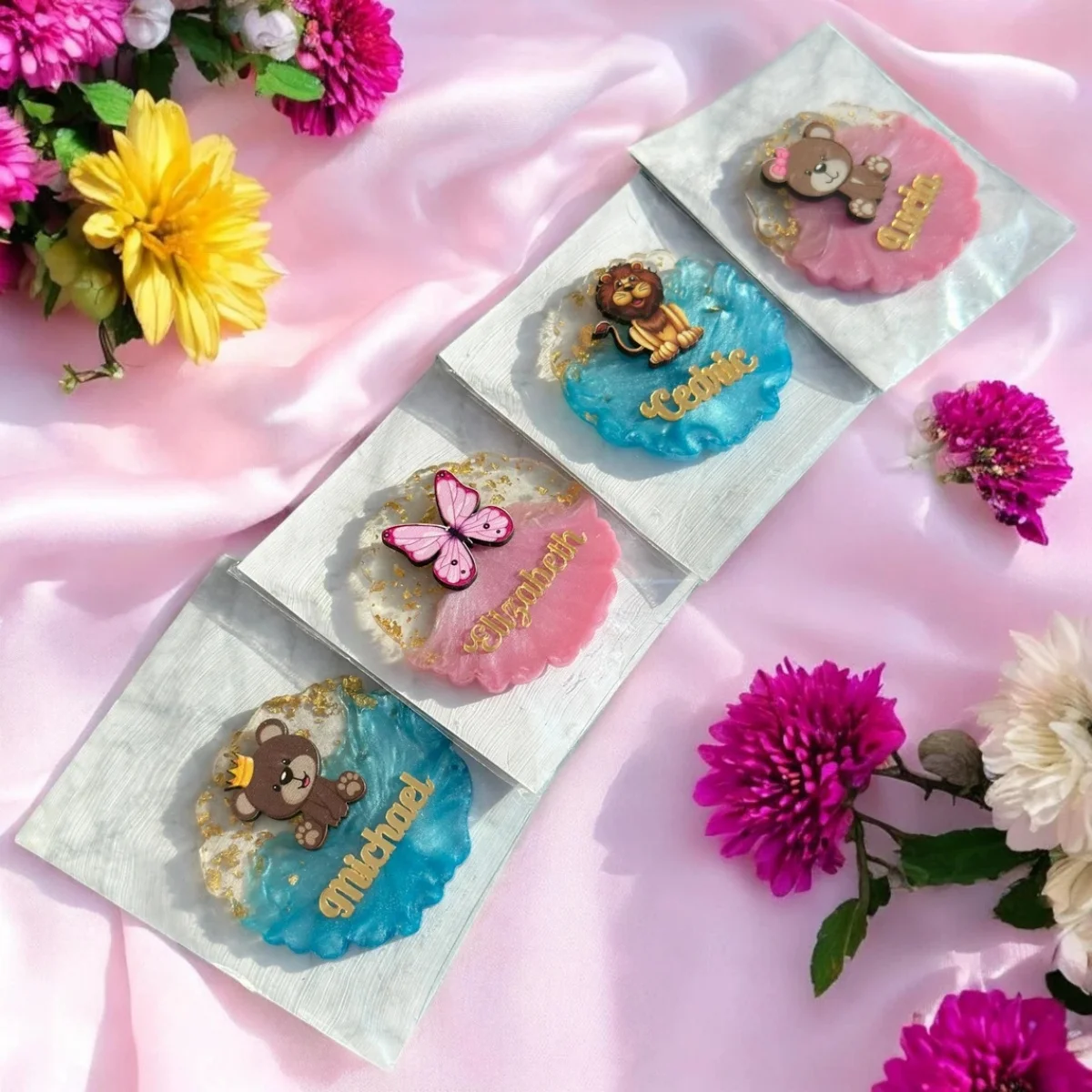 

10 pcs Resin Magnet for Baby Shower, Baby Shower Party Favor, 1st Birthday Party Favor, Keepsake Fridge Magnet, Gift for Girl, B