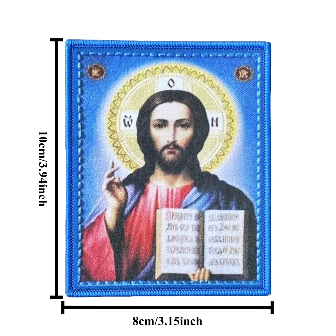 Parche táctico Jesucristo con velcro – Insignia moral para mochila