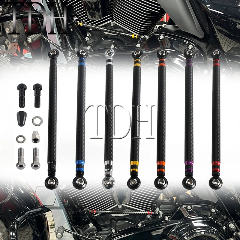 

For Harley Touring Electra Glide Ultra Classic Tri Glide Softail Moto Carbon 12–13″ Gear Shift Levers Linkage Shifter Link 86-26