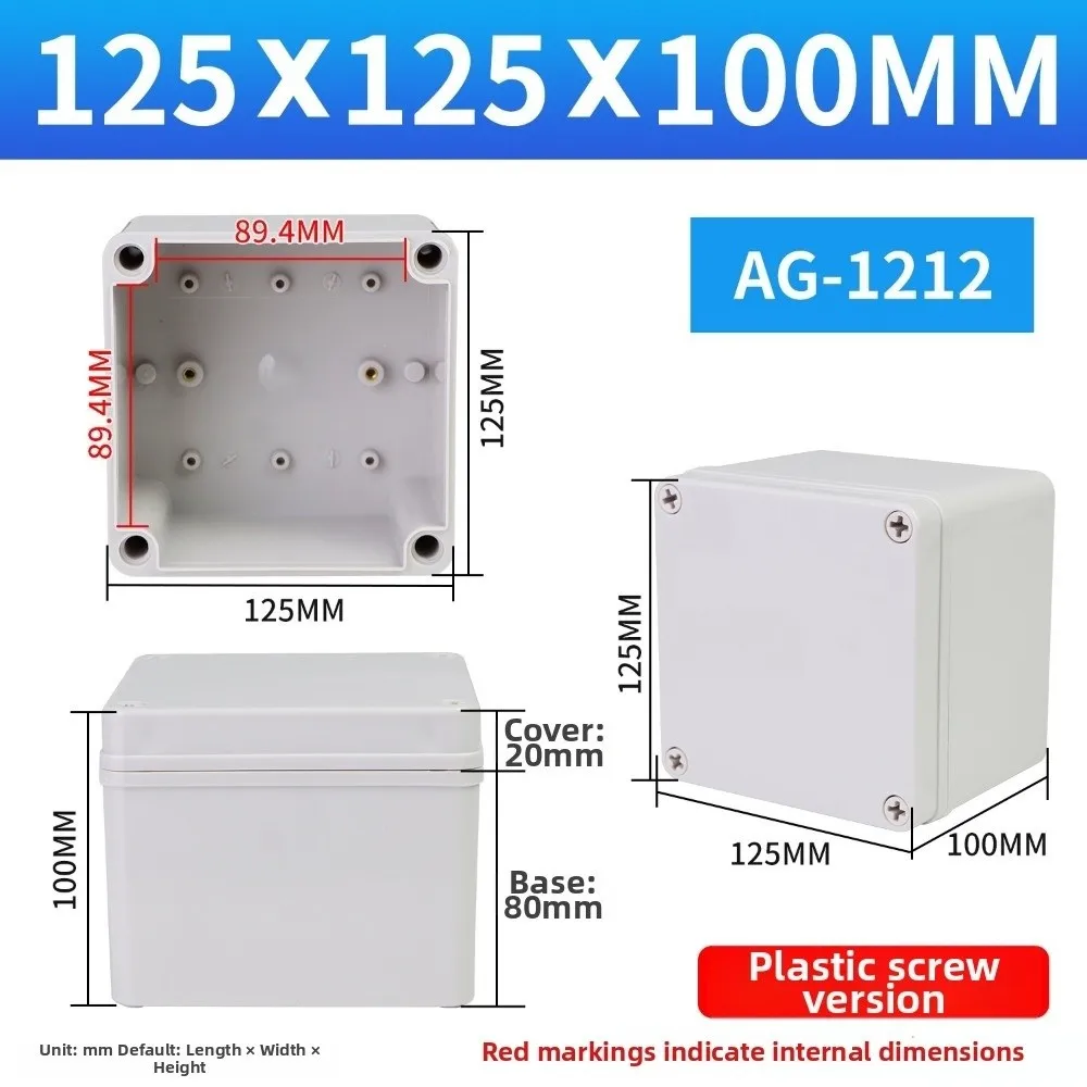 Waterproof Project Enclosure Boxes ABS Plastic 10 Styles Storage Case White Black Housing Instrument Case Electronic Supplies