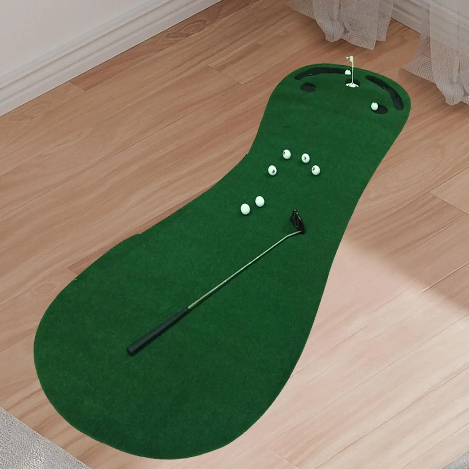 Golf Putting Green Mat Adults Golf Training Pad for Backyard Office Exercise