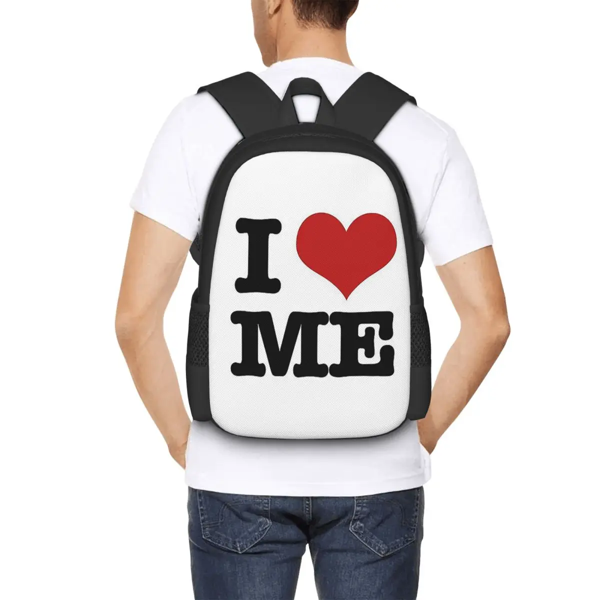 

Рюкзак I Love Me для студентов, школьный рюкзак, походный рюкзак для путешествий, модная сумка для книг, сумка через плечо для мужчин и женщин