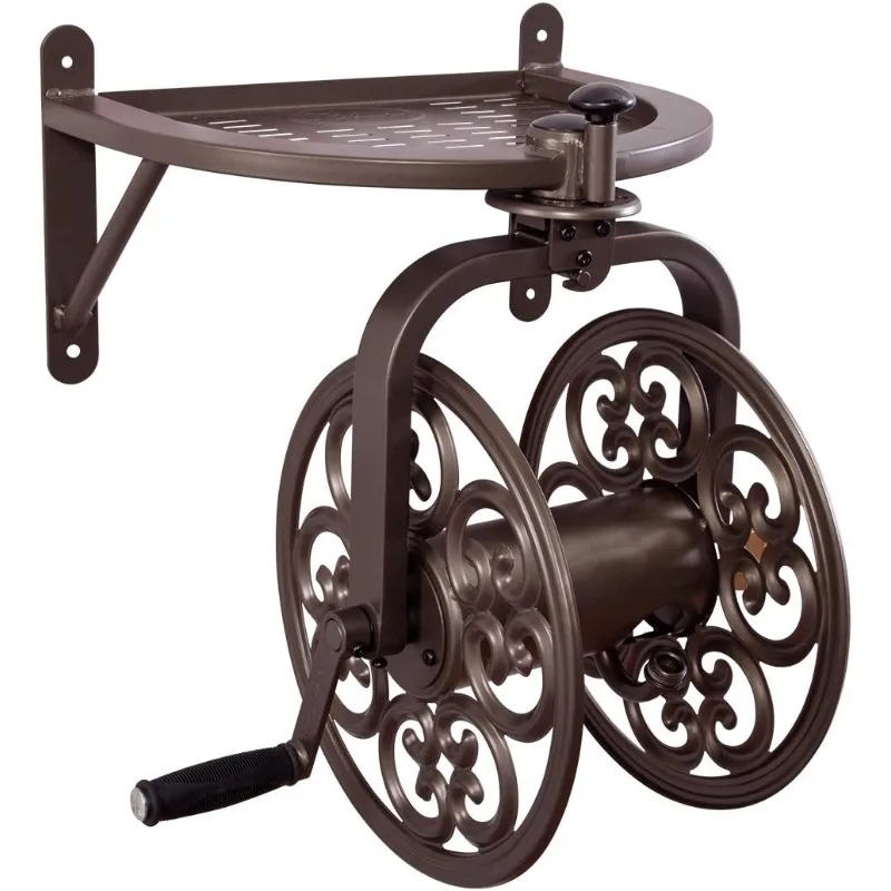 

710 Navigator Rotating Garden Hose Reel, Holds 125-Feet of 5/8-Inch Hose - Bronze US(Origin)