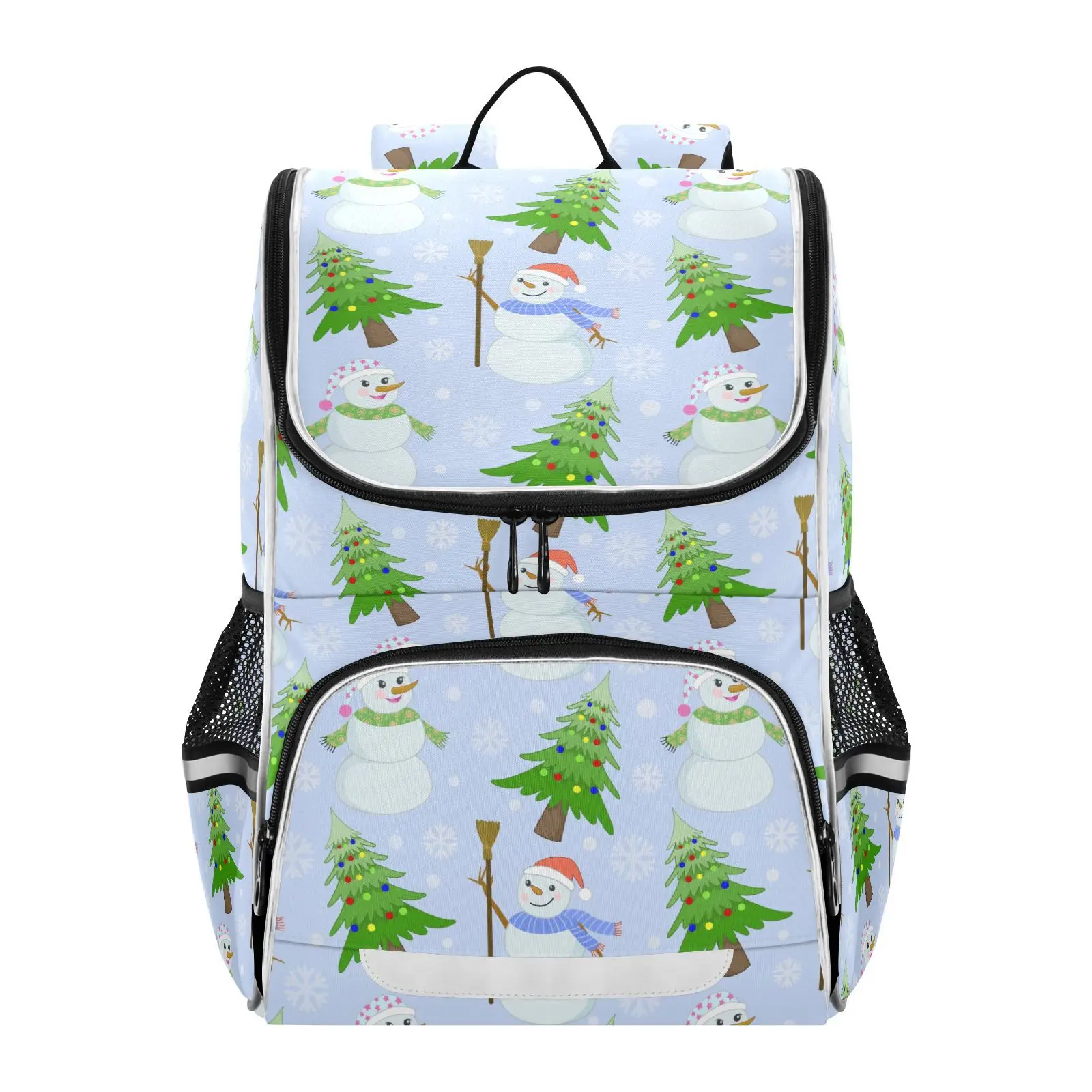 

Schoolbag Children Backpack Girl Primary Christmas Tree and Snowman reflective stripe Book Bag Multi Pockets Japanese Backpacks