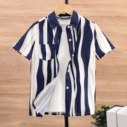 2024 T-Shirt Boy Kids Clothes Summer New Short Sleeve Big Boys Tops Cool Casual Children Blouses 8 9 10 11 12 13 14 Years Old