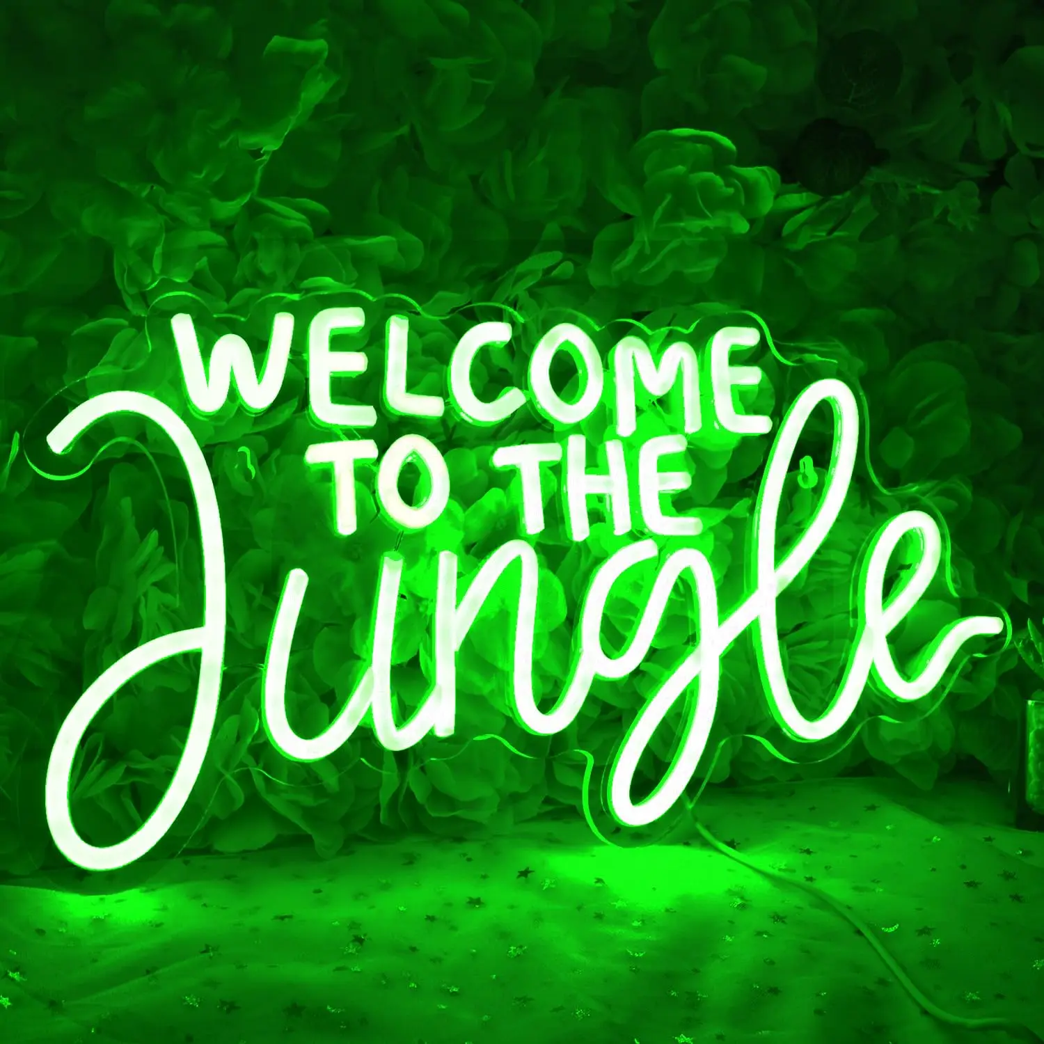

Добро пожаловать в джунгли, неоновая светодиодная настенная вывеска для сафари, тематическая вечеринка в джунглях, детский душ, фон для спальни, свадьбы, детский подарок