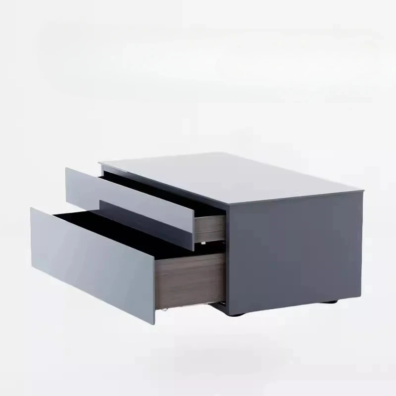 Light luxury bedside table glass solid wood high-grade small bedside table modern simple storage drawer short cabinet