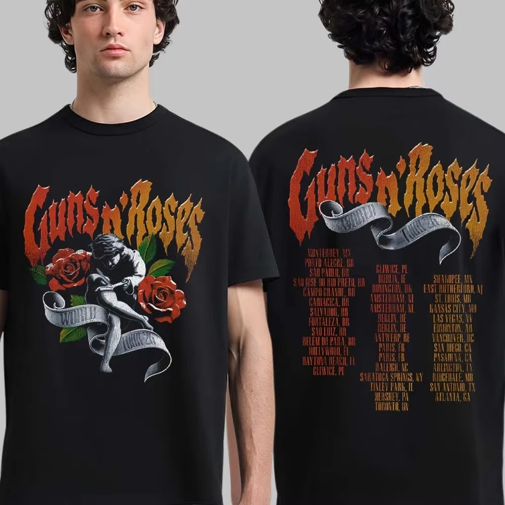 Guns N' Roses World Tour 2026 Admat Merch Fan T-shirt Cotton Clothing Unisex Men‘s Women's T-Shirt Y2k Popular Casual Tee