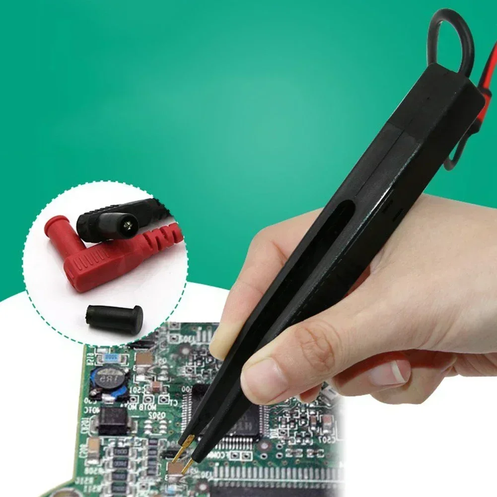 1/2 PcsClip Test Pen Multimeter Sonde Pincet Patch Voor Capaciteit Inductie Weerstand Chip Componenten Elektrisch Gereedschap