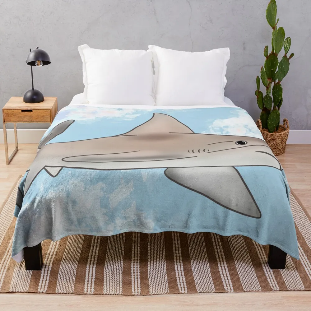 

Sandbar Shark - True tint Throw Blanket manga Flannel Blanket Blanket Fluffy Custom Blanket