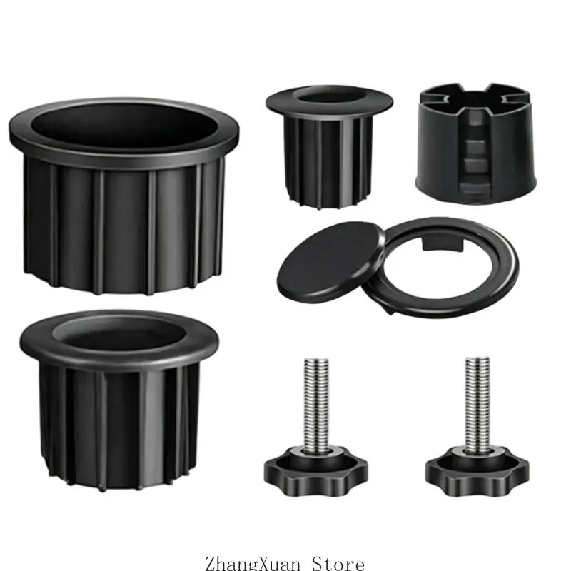 Outdoor Umbrella Base Bushing with Center Opening Support Sleeves and Direct Tightening Pieces for Stand Service 3XUF