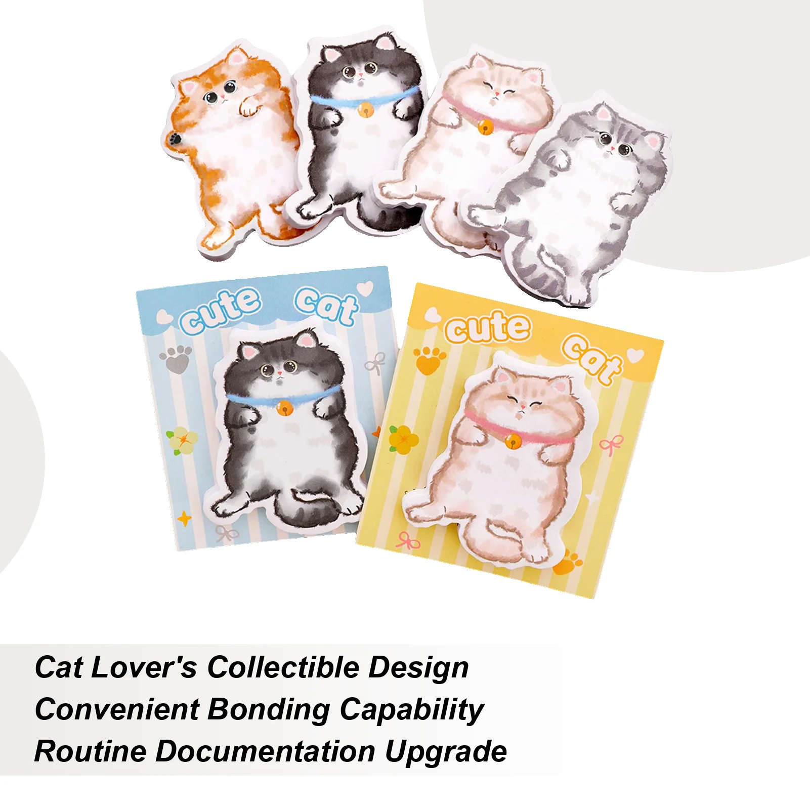 

4 шт. милых стикеров-заметок в виде кошек, блокноты для заметок, канцелярские товары, стикеры для заметок в форме кошек, для заметок и записей, для детей и студентов
