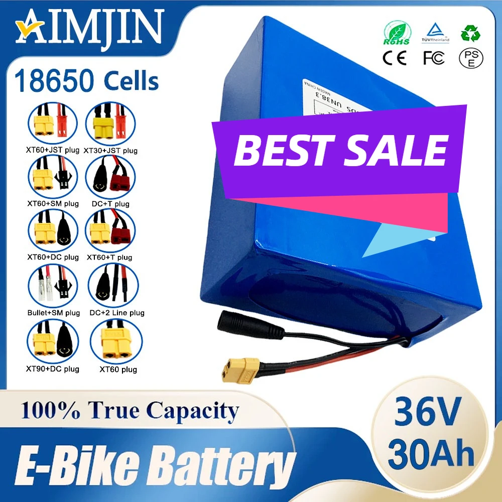 

k 10S8P 36 В 30 Ач 18650 литиевый аккумулятор класса А, мощный встроенный BMS мощностью 1500 Вт, подходит для различных резервных устройств для хранения энергии