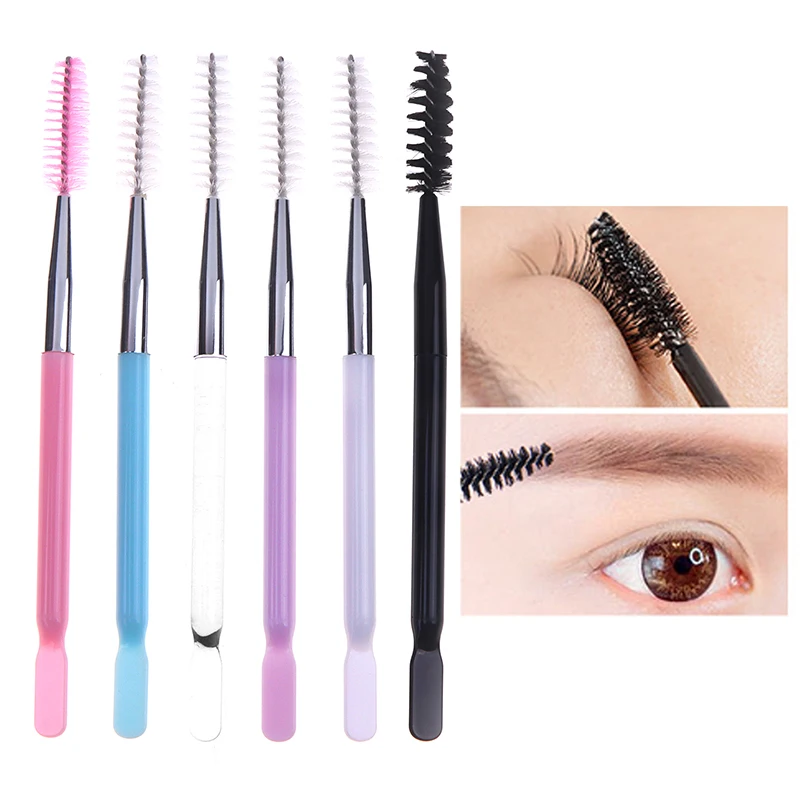 1Pc 2 In1 Eyelash Brushes Makeup Brushes Disposable Mascara Wands Applicator Spoolers Eye Lashes Cosmetic Brush Makeup Tools