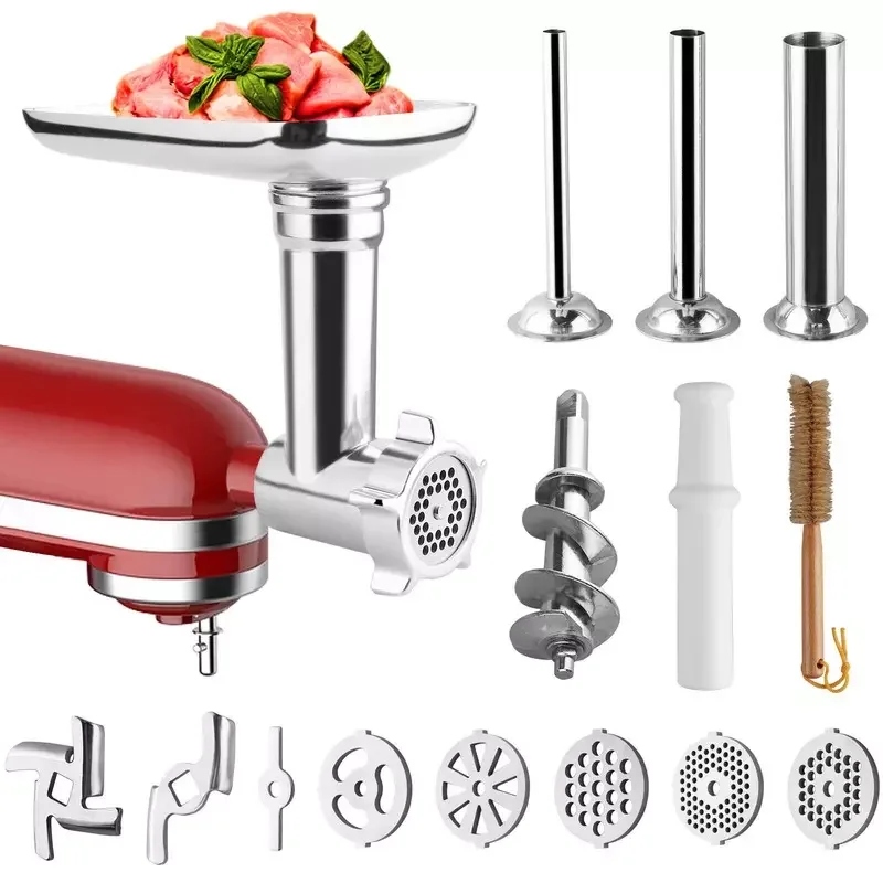 Stainless Steel Grinder Attachment For KitchenAid Stand Mixer, Durable Meat Grinder Accessories