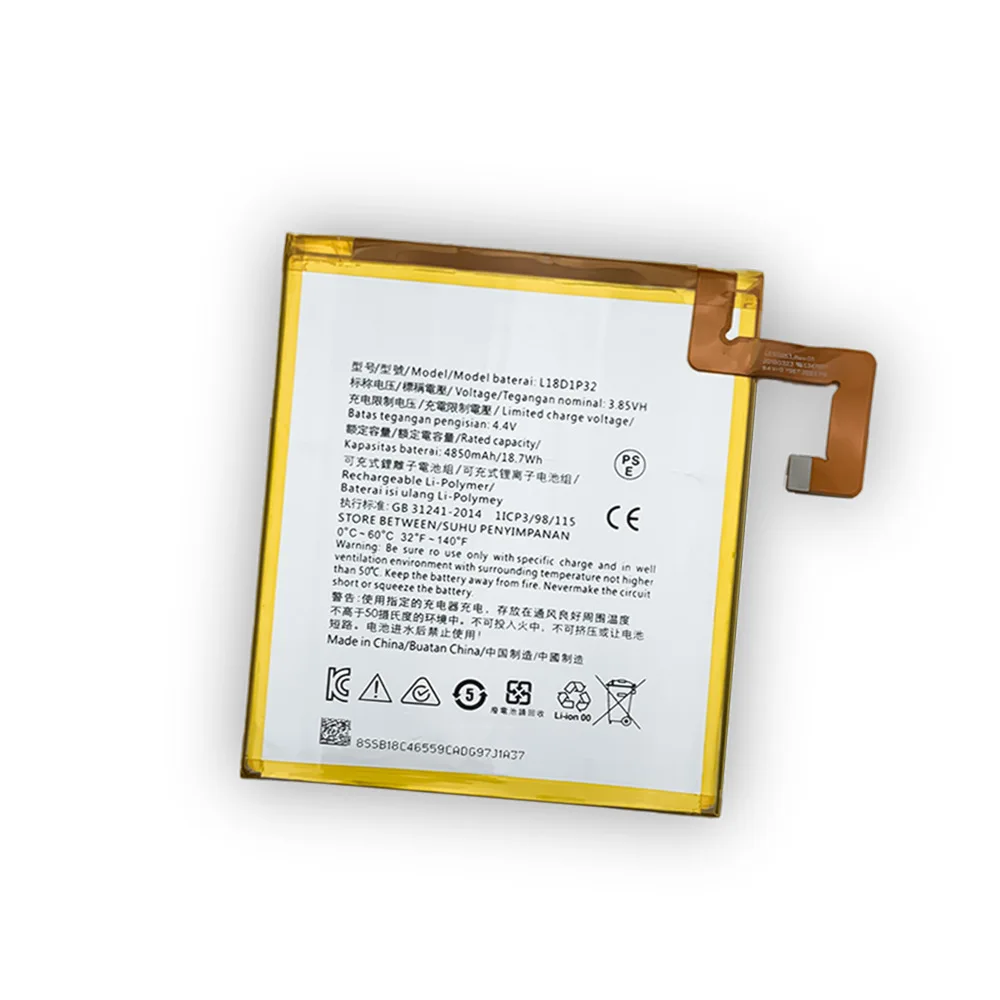 New Replacement Battery L18D1P32 4850mAh Battery For Lenovo Tab M10 TB-X605 Batterij Bateria Lithium Battery