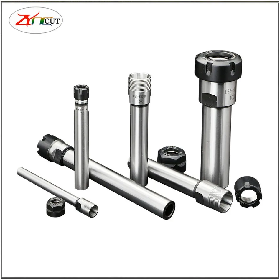 

C8 C10 C12 C16 C20 C25 C32 C40 ER8 ER11 ER16 ER20 ER25 ER32 100L 150L 200L 300L Chuck CNC Milling Tool Holder ER Extension Rod