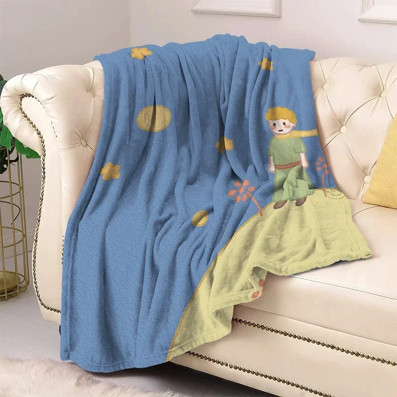 The Little Prince Boho Blanket for Decorative Sofa Cute Bedroom Decoration Fluffy Soft Blankets Bedspread Bed Throw Fleece Hairy