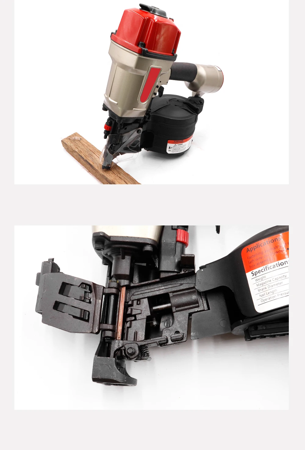 Imagem -06 - Nailer Cn90 e Cn90b da Bobina para 50-90 mm Pregos Páletes Resistentes e Crating Trabalhando Max Eua Design