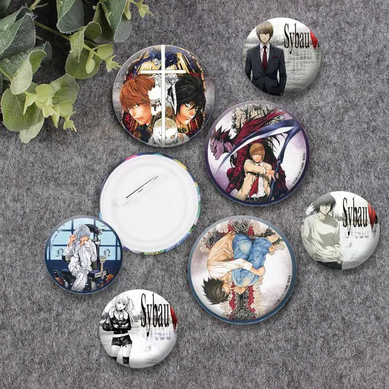 Anime Death Note Light Yagami L Misa Brooch Cartoon Figure Near Mello Badge Lapel Pins for Backpack Clothes Jewelry Accessories