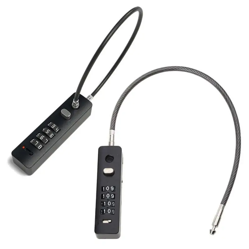 

652F 4 Digit Combination Helmet Lock Bike Cable Lock for Fence, Luggage, Suitcases