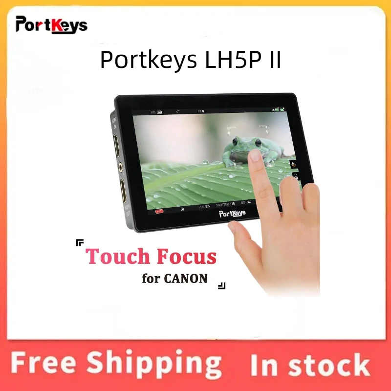 PortKeys LH5P II 5.5 Inch 2000nit Touch Field Monitor Wireless Camera Control Touch Focus 4K HDMI 3D LUT Rec.709