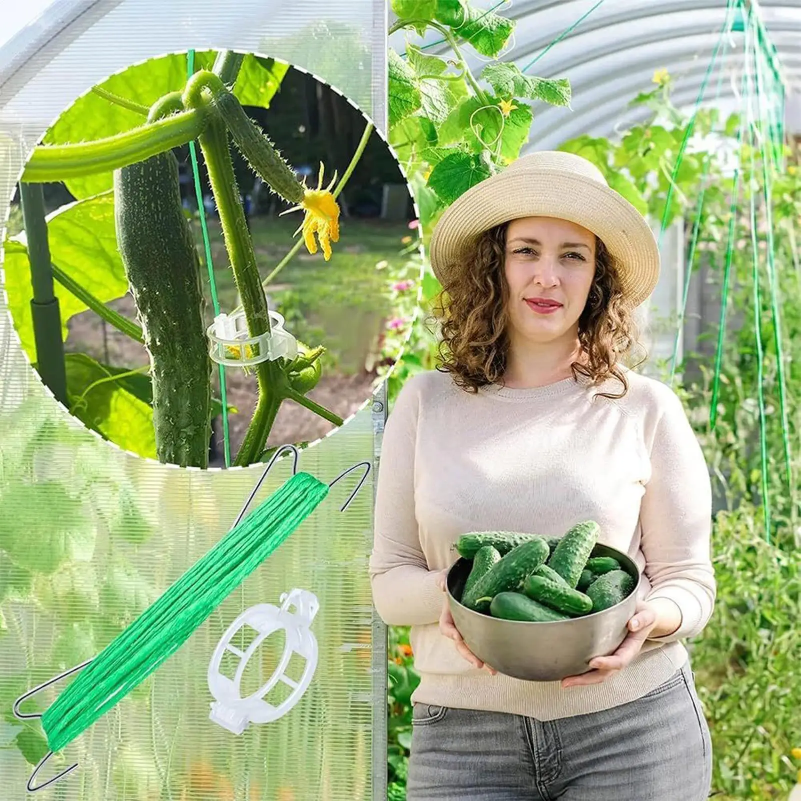 Climbing Plants Support Hooks Garden Hooks To Support Climbing Plants 40 Pieces Stem Fixing Holder With 40 Clips For Eggplant