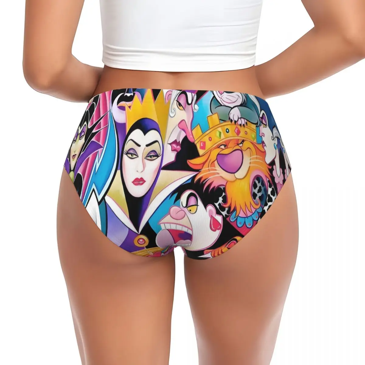 Cattivi da donna personalizzati Malefica Ursula Evil Queen Mutandine Stretch Cartoni animati Slip Intimo