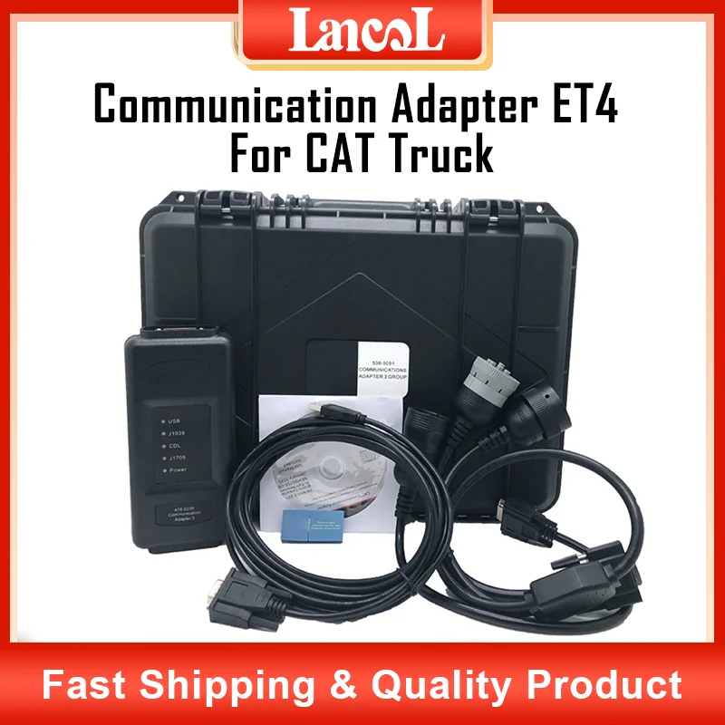 

ET4 2021B Communication Adapter For CAT 4 478-0235 538-5051 Truck Excavator Diagnostic Tool With Ethernet Cable