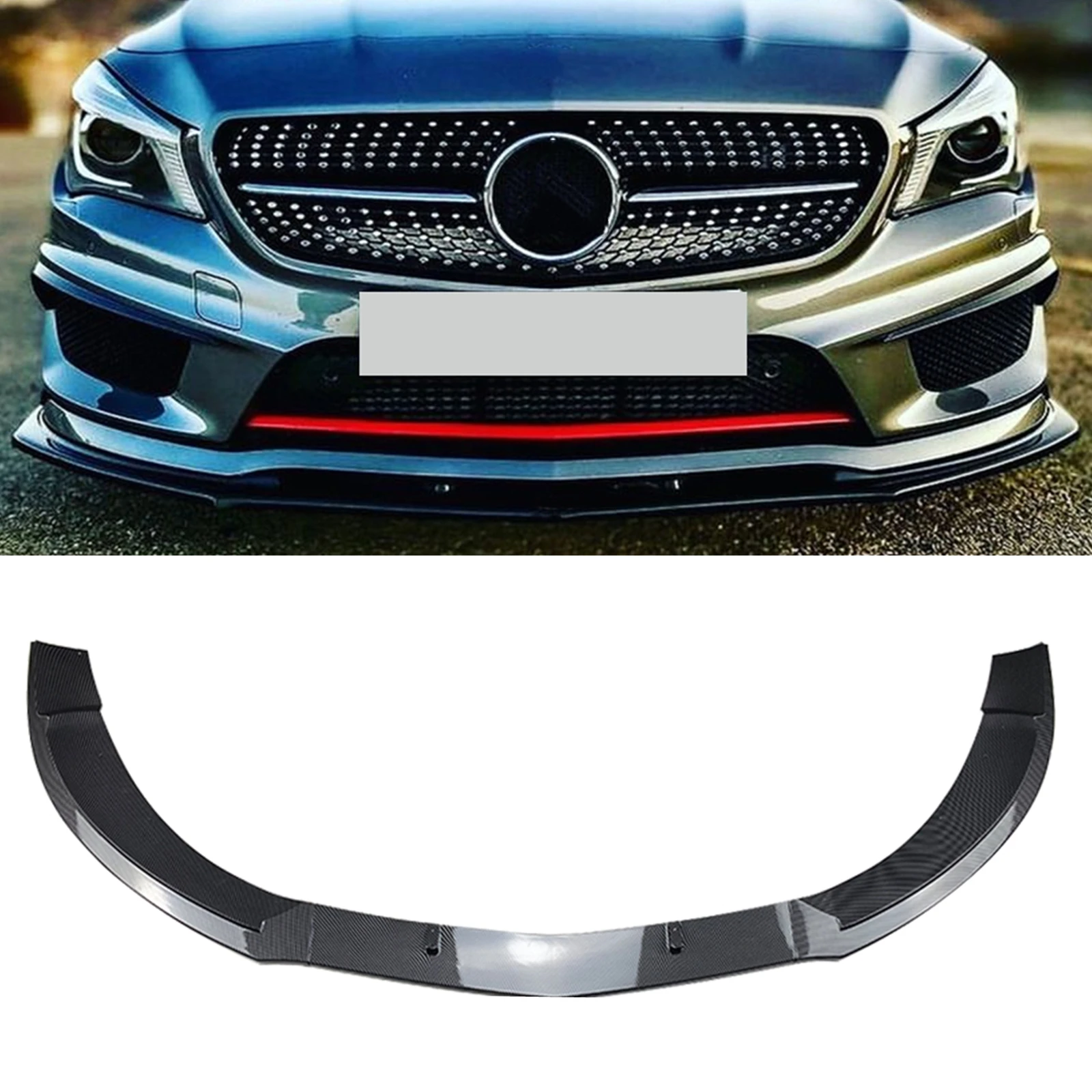 

Front Bumper Spoiler Lip For Mercedes Benz CLA-Class W117 C117 CLA200 CLA250 CLA260 CLA45 AMG 2013-2015 Sport Lower Splitter Kit