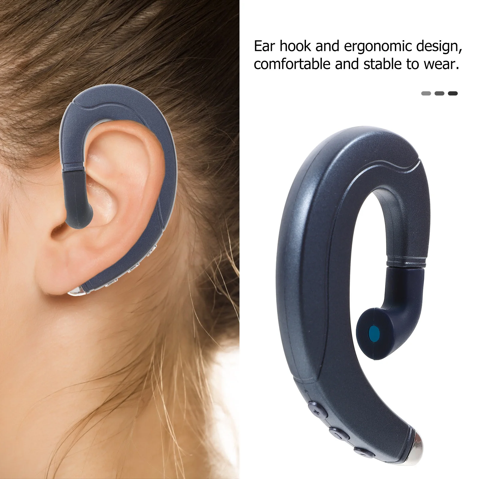 

1Pcs Waterproof Earbuds Bone Conduction Wireless Earphones Hands-Free Stereo Sound for Cycling Hiking Running Ipx5