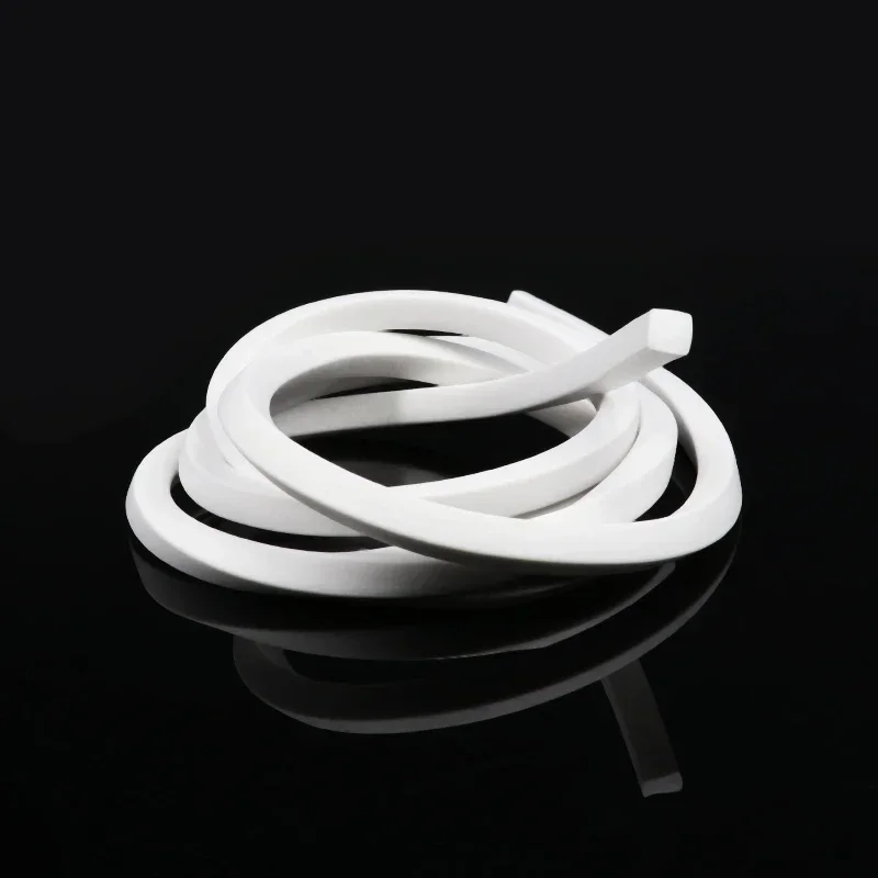 1~20m Square Silicone Foaming Sealing Strips White Trim Seal Silicon Rubber Silicone Sponge Strips VMQ Door Windows Seals